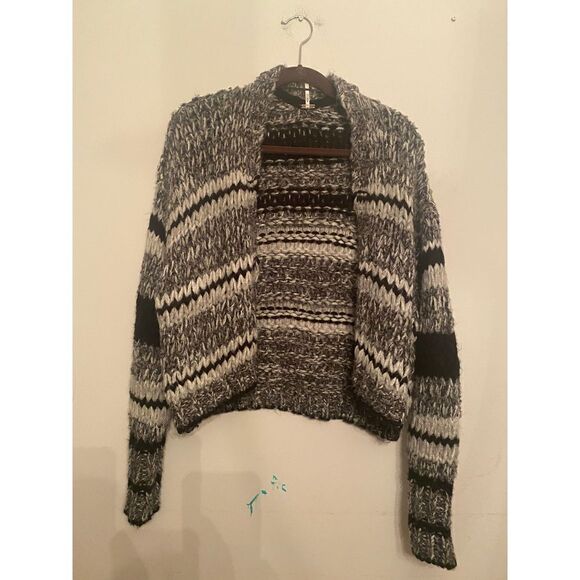 Free People Wanderer Cardi Chunky Cardigan Sweater Size s - Picture 5 of 9